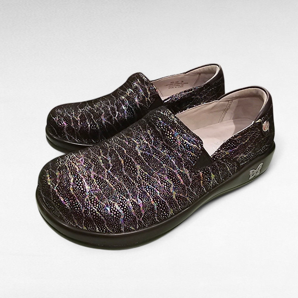 Alegria Keli Leather Dermatic Multi-color Clogs Size US 9 Kel-193